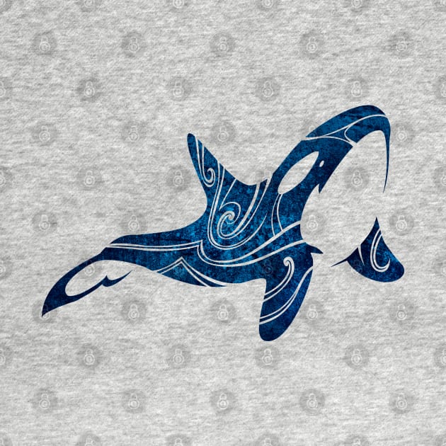 Tribal Orca (deep ocean color) by TurkeysDesign